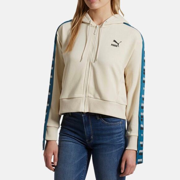 Puma Women Cropped Revolt Zipup Track Jacket Sz. Med. EUC - Picture 1 of 11